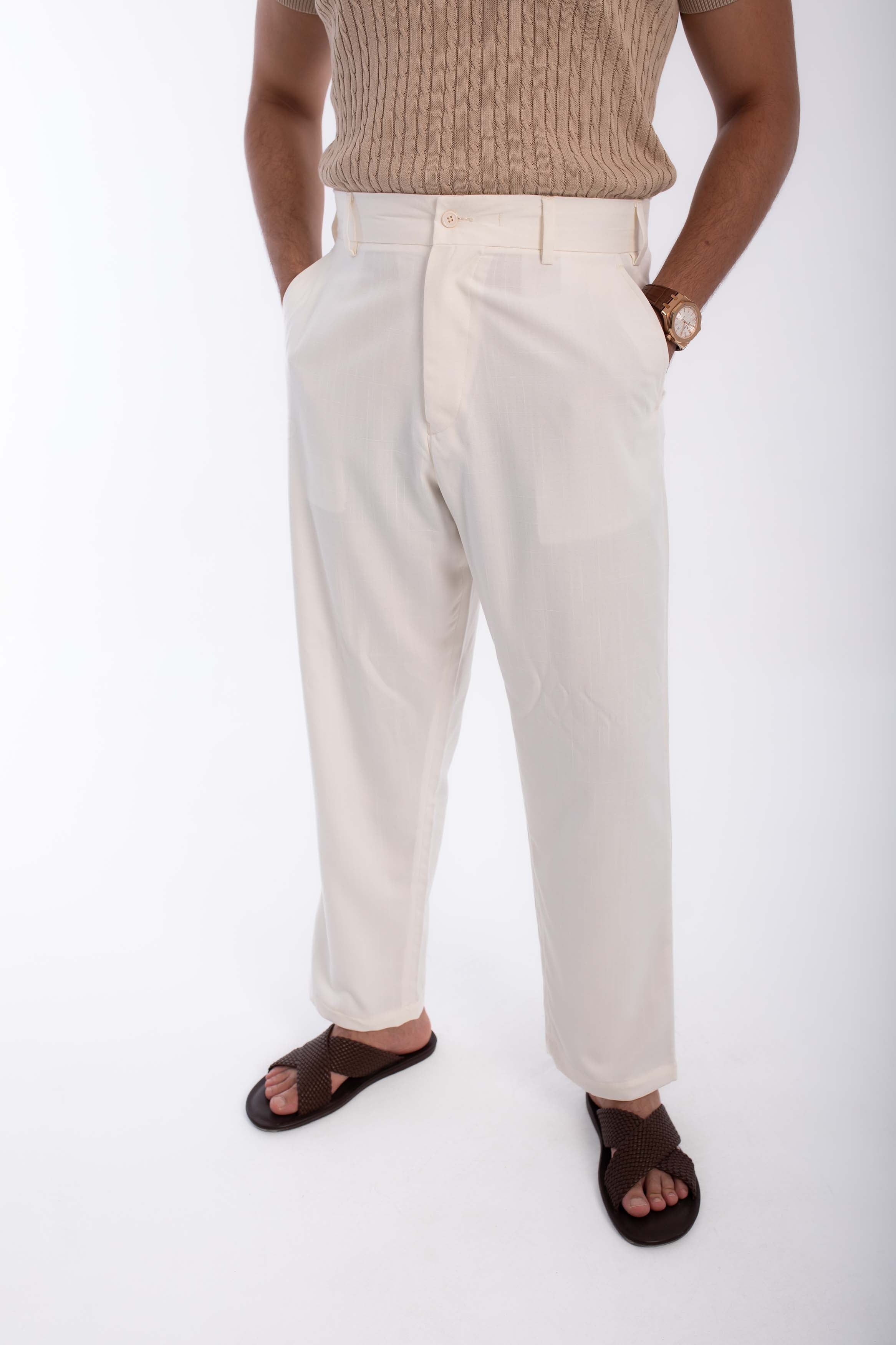 Casual  Suit oversized  linen-OFF White