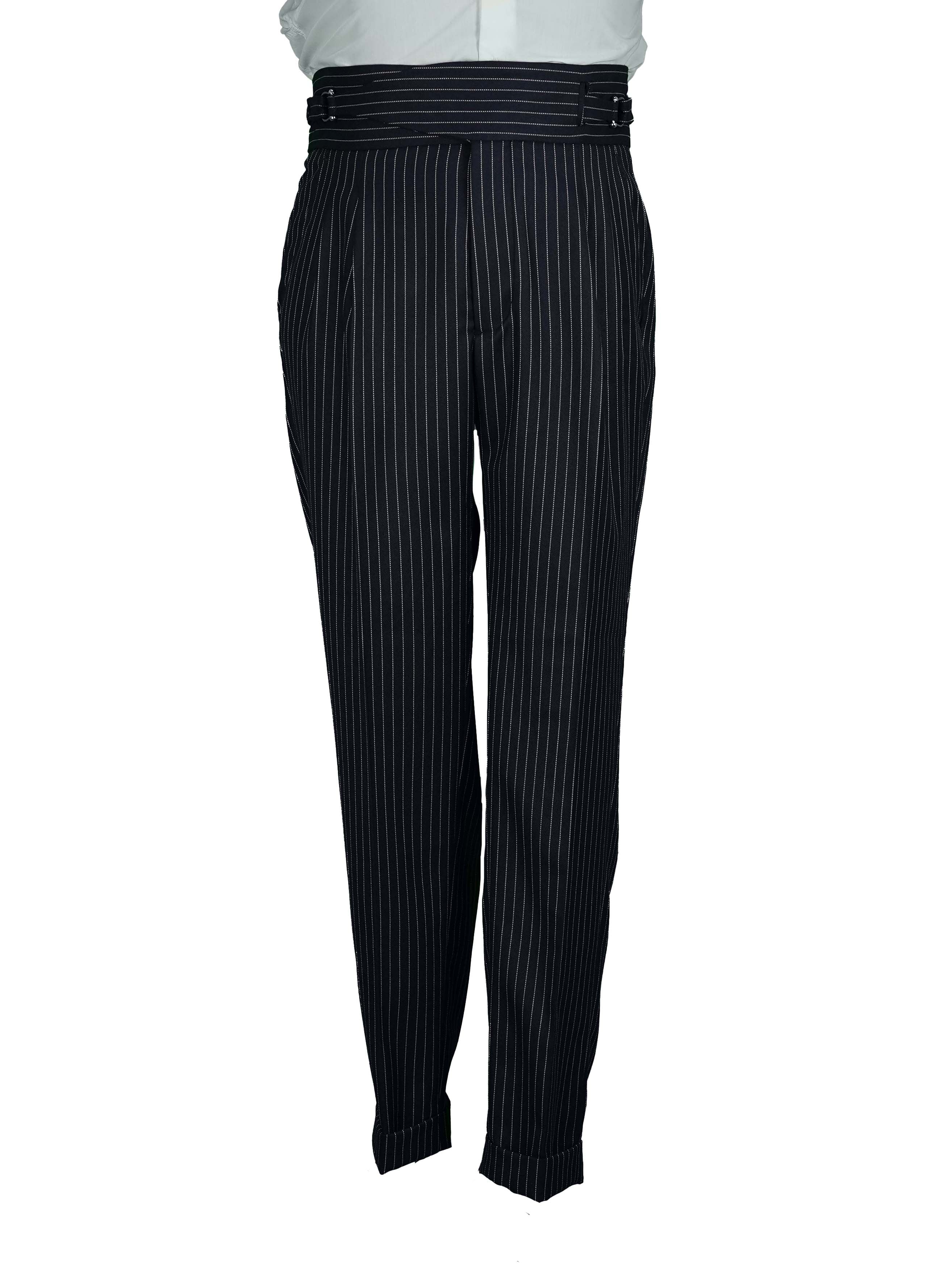 Two side high waist gurkhra trousers - Black