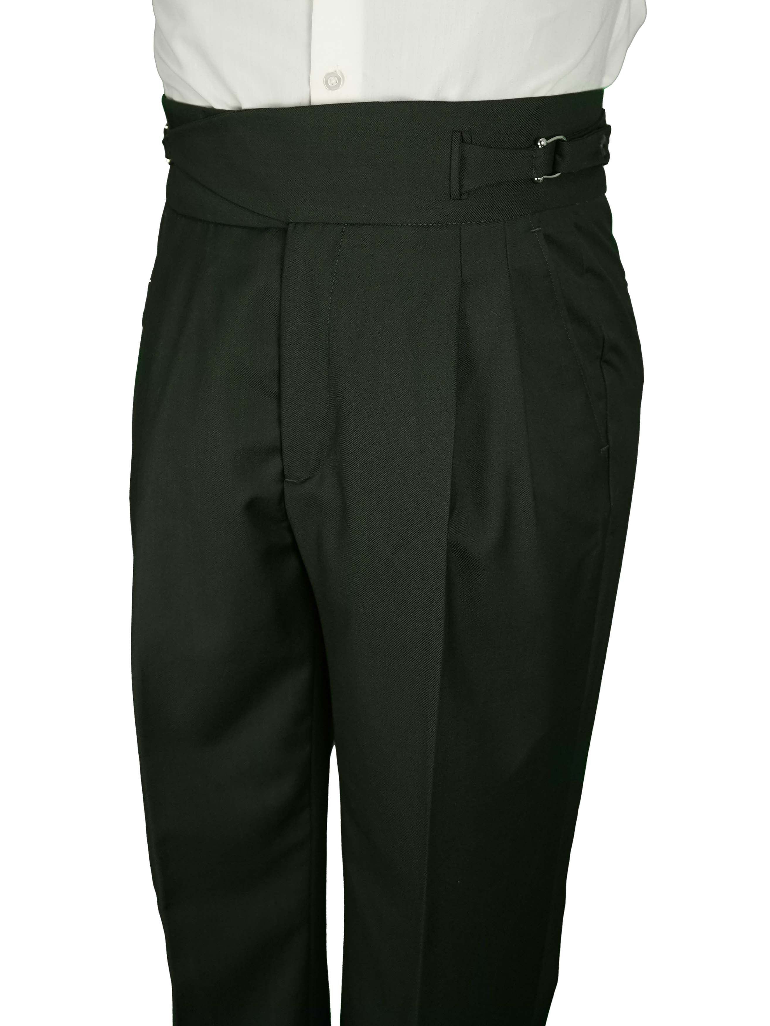 Two side high waist gurkhra trousers - Green