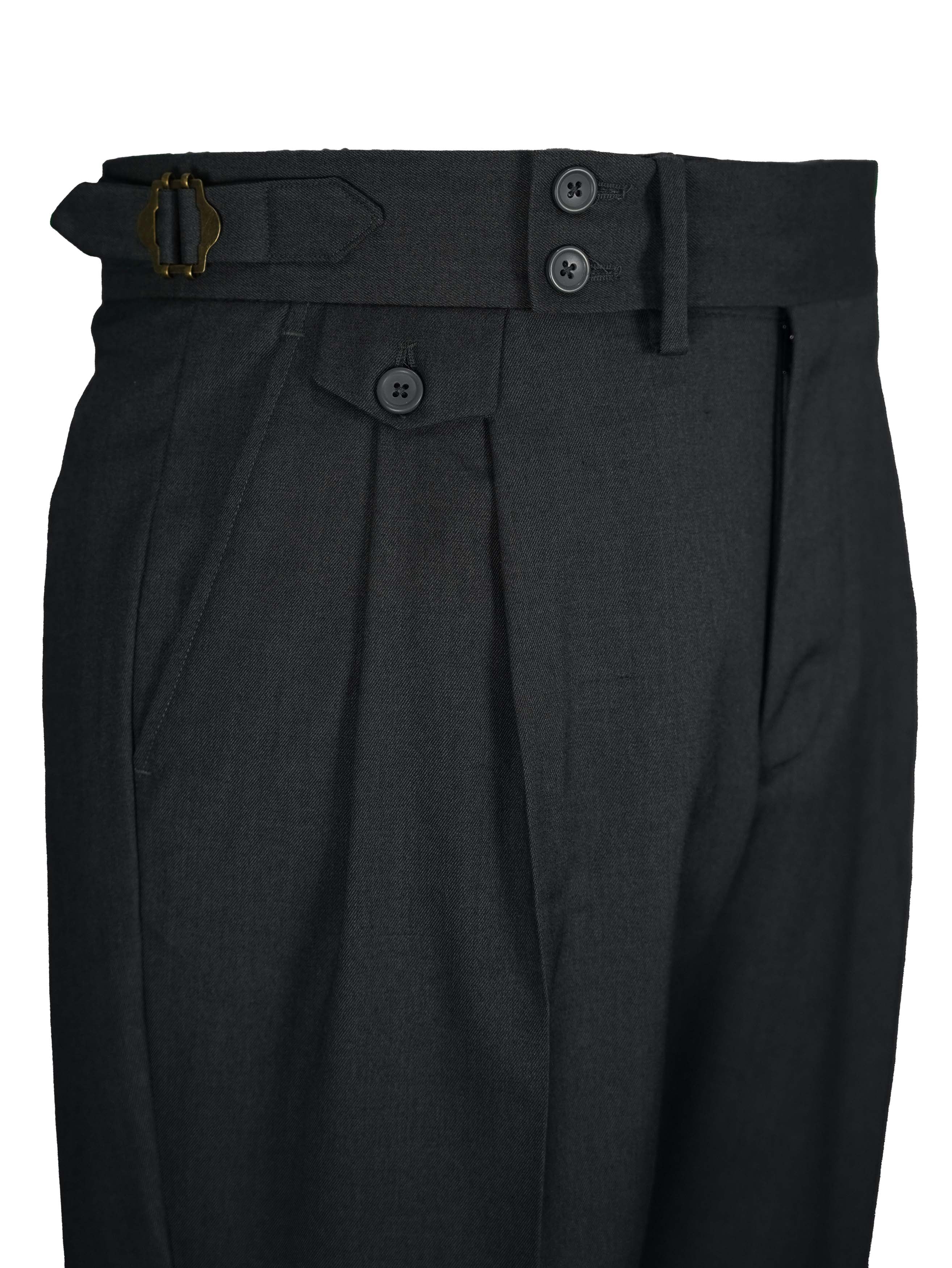 two button hight Waist Gurkha trousers - Navy