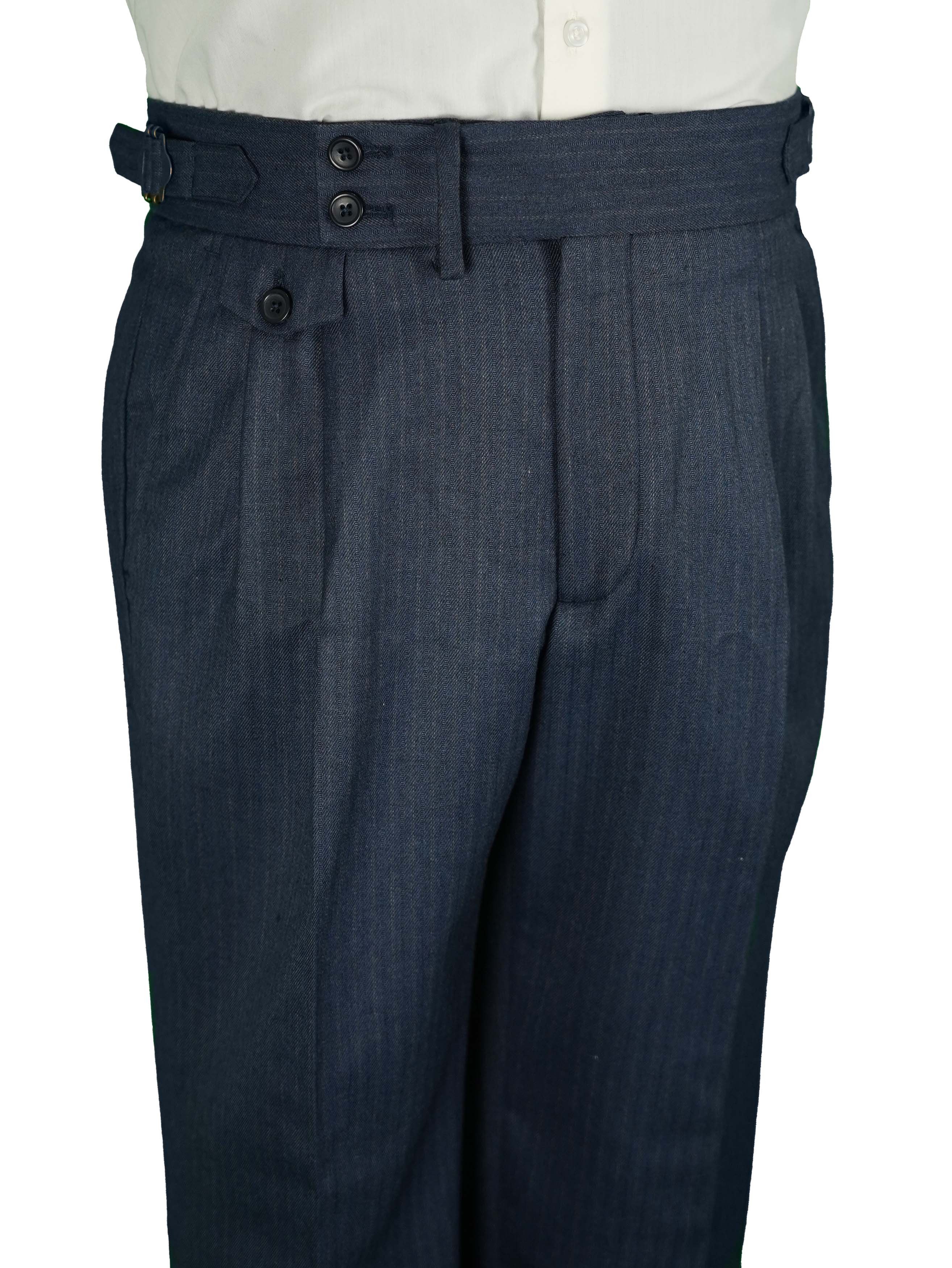 two button hight Waist Gurkha trousers - petrol