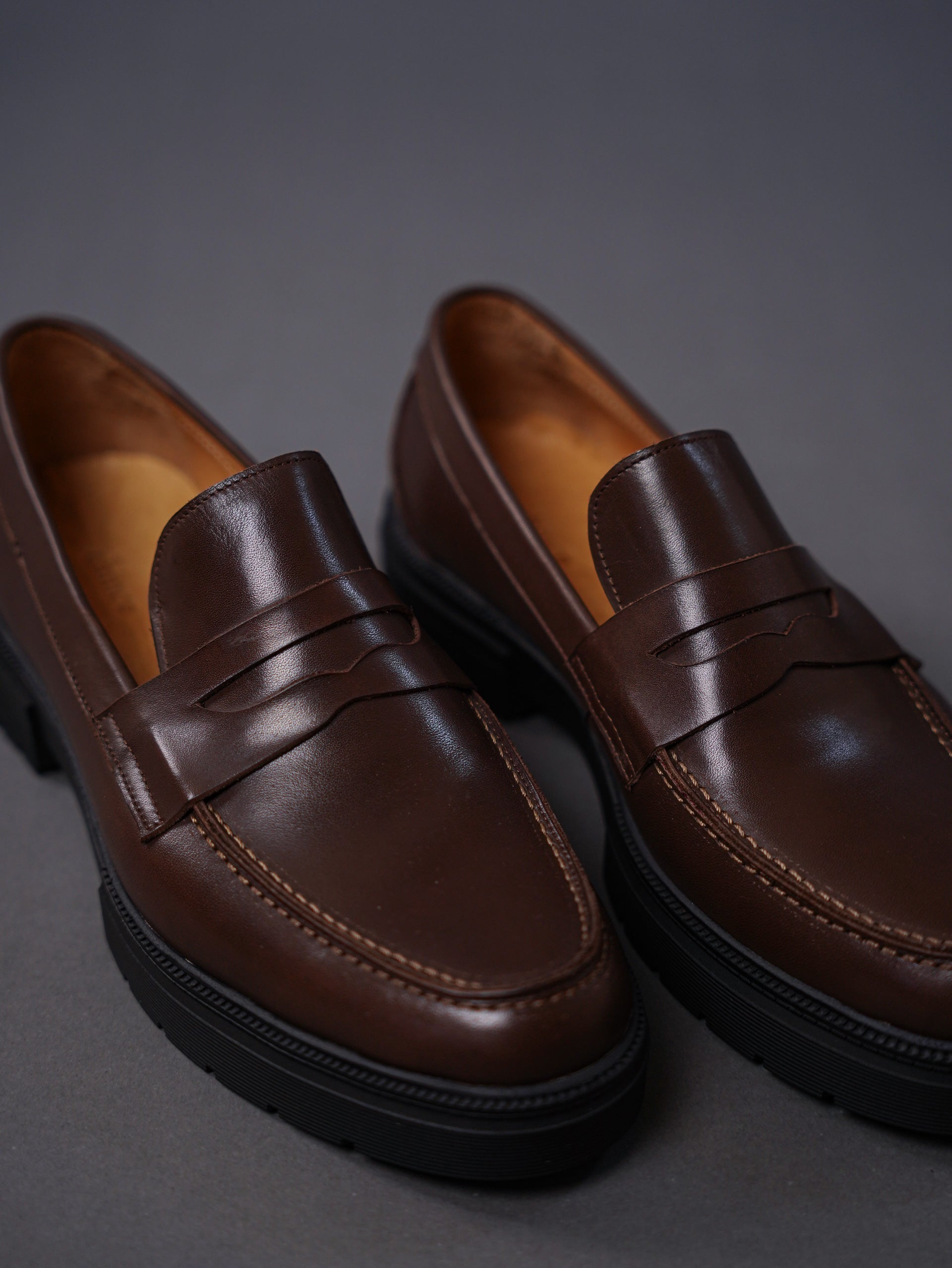 Chunky loafer-brwon