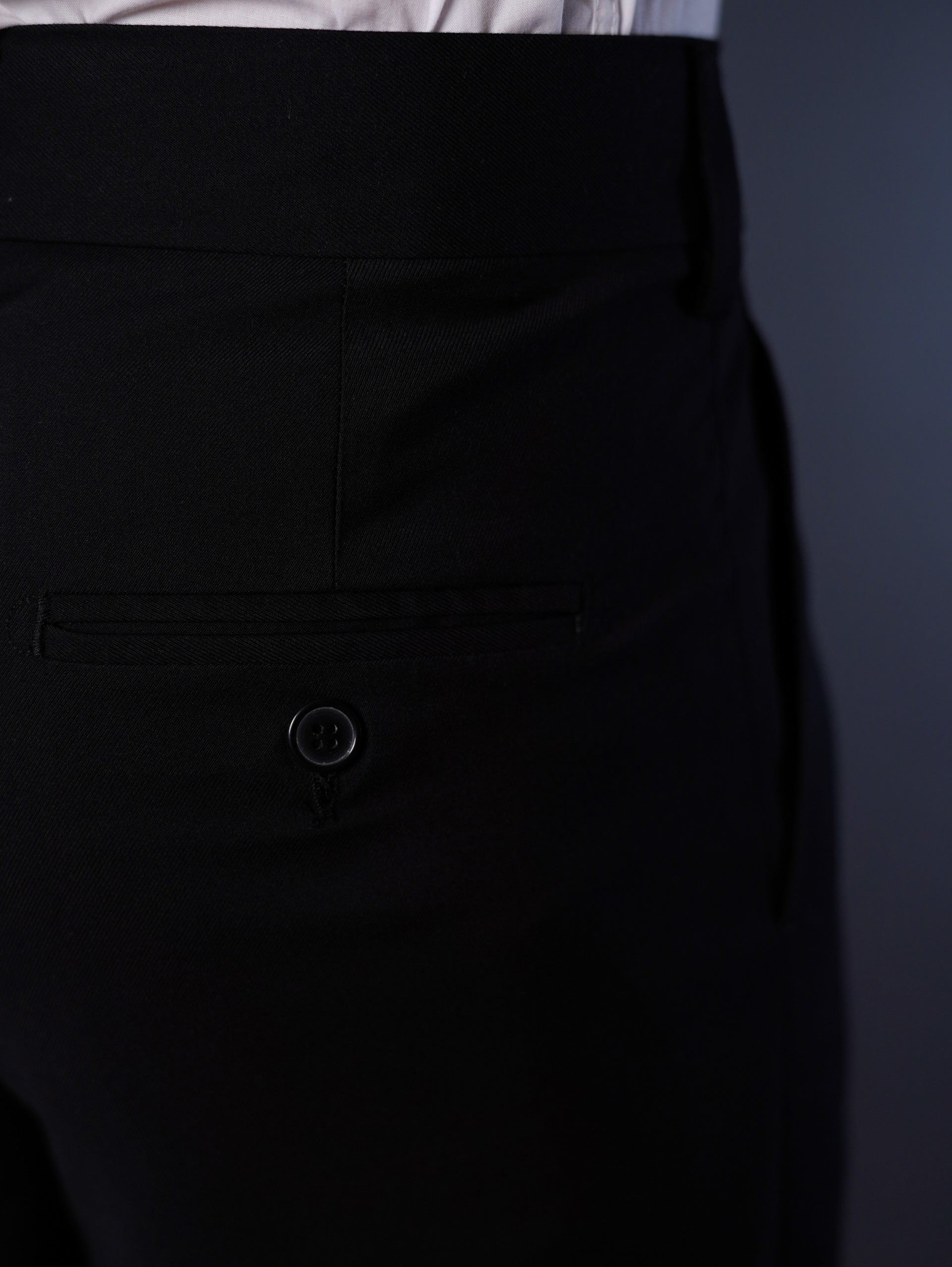 slim fit chino pants-Black