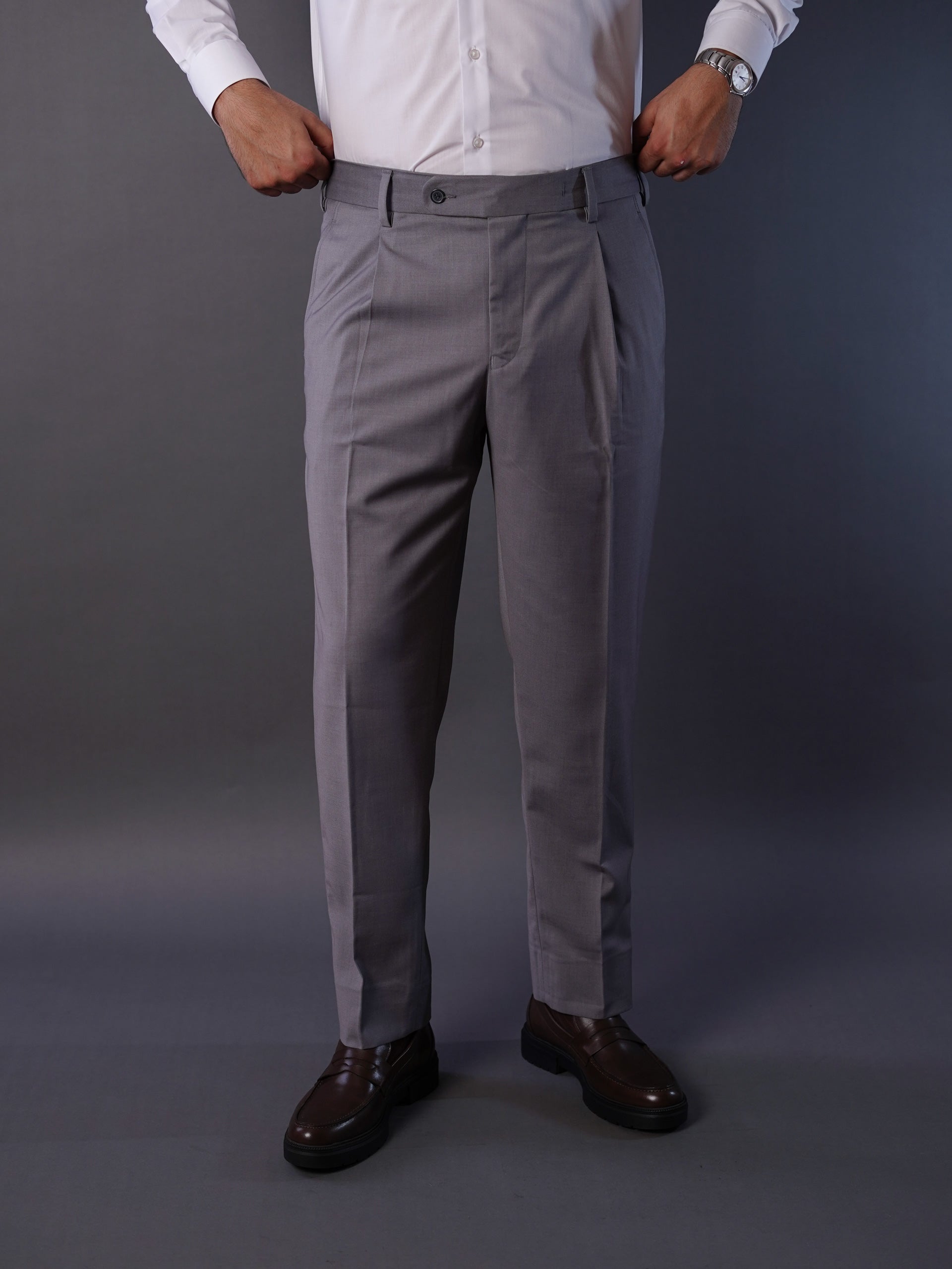 slim fit chino pants-gray