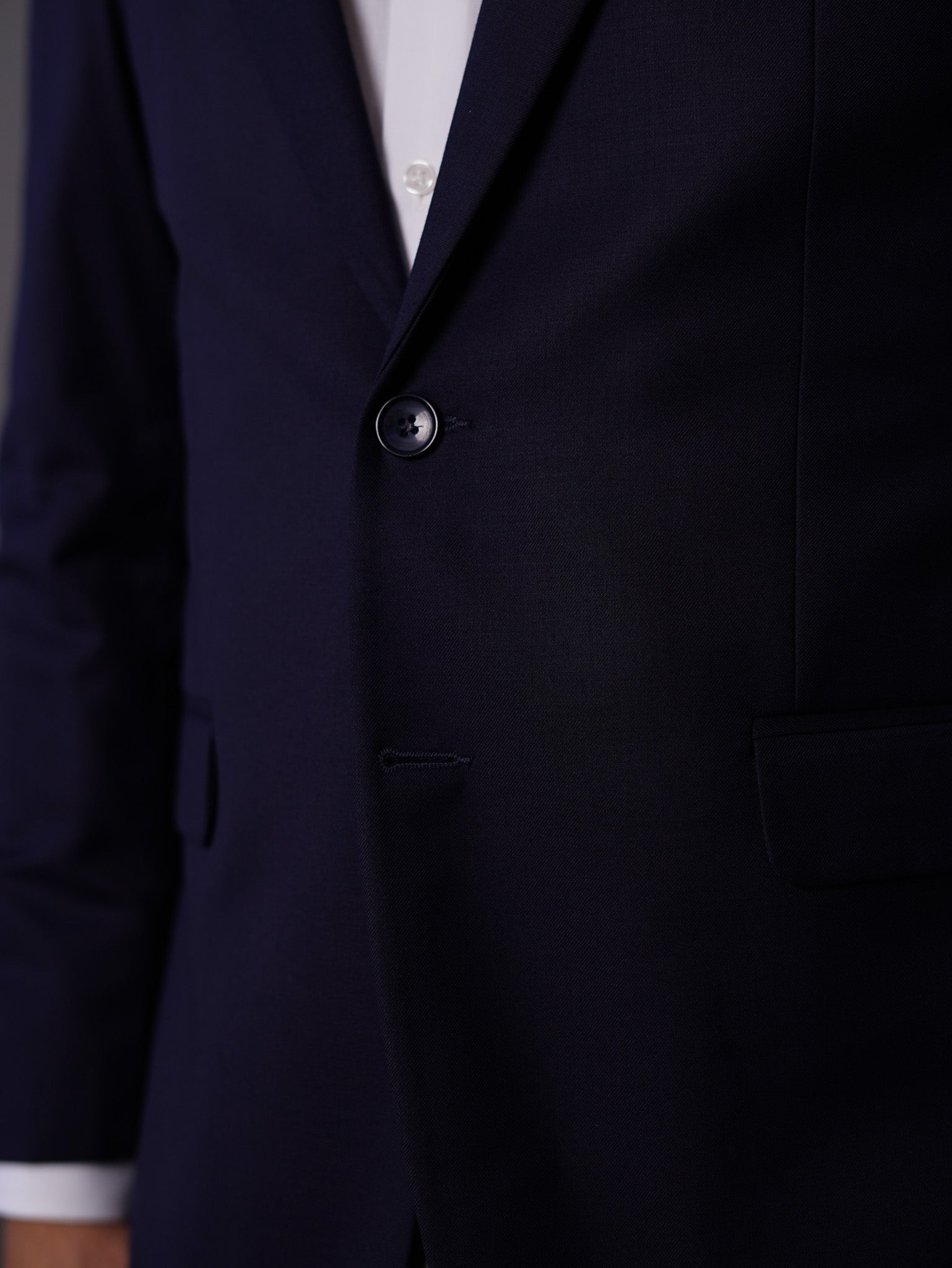 slim fit blazer half lining-Navy