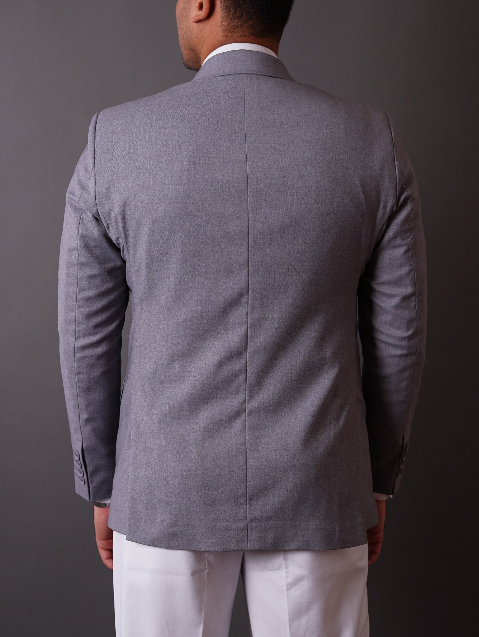 slim fit blazer half lining-gray