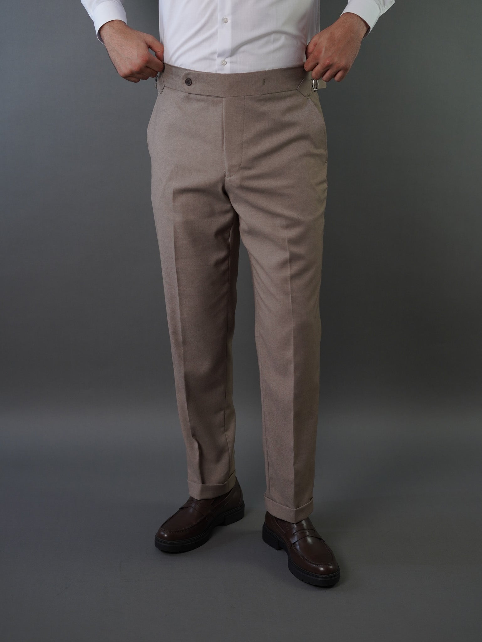 Double breasted suit -Beige