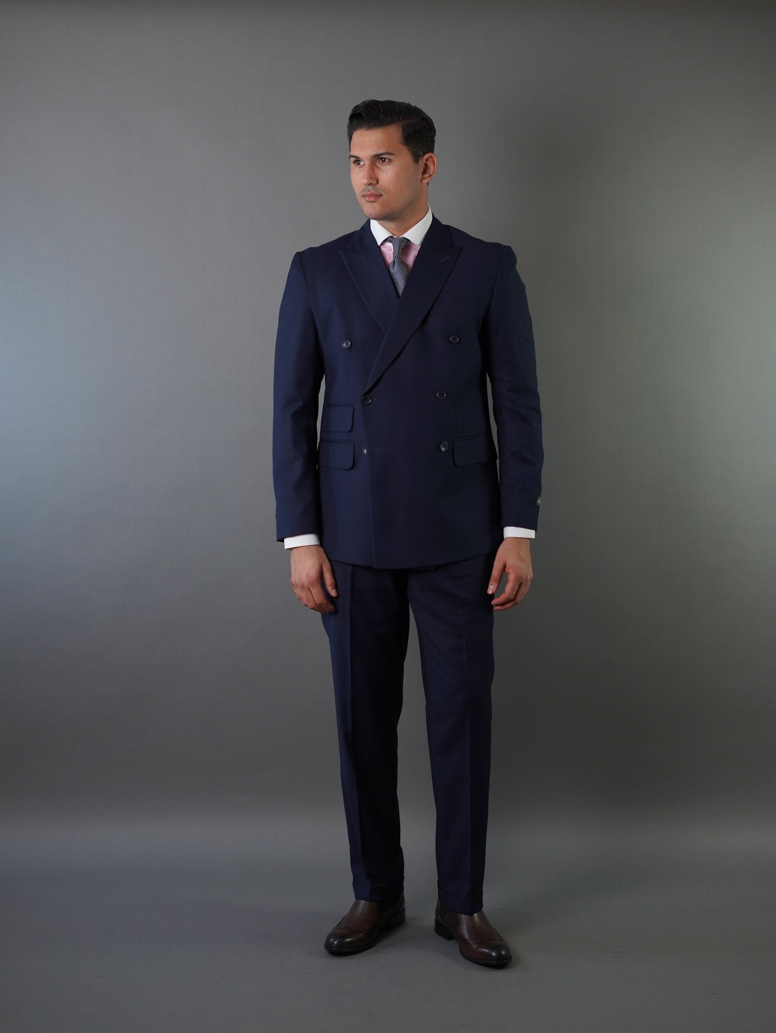 Double breasted suit - navy