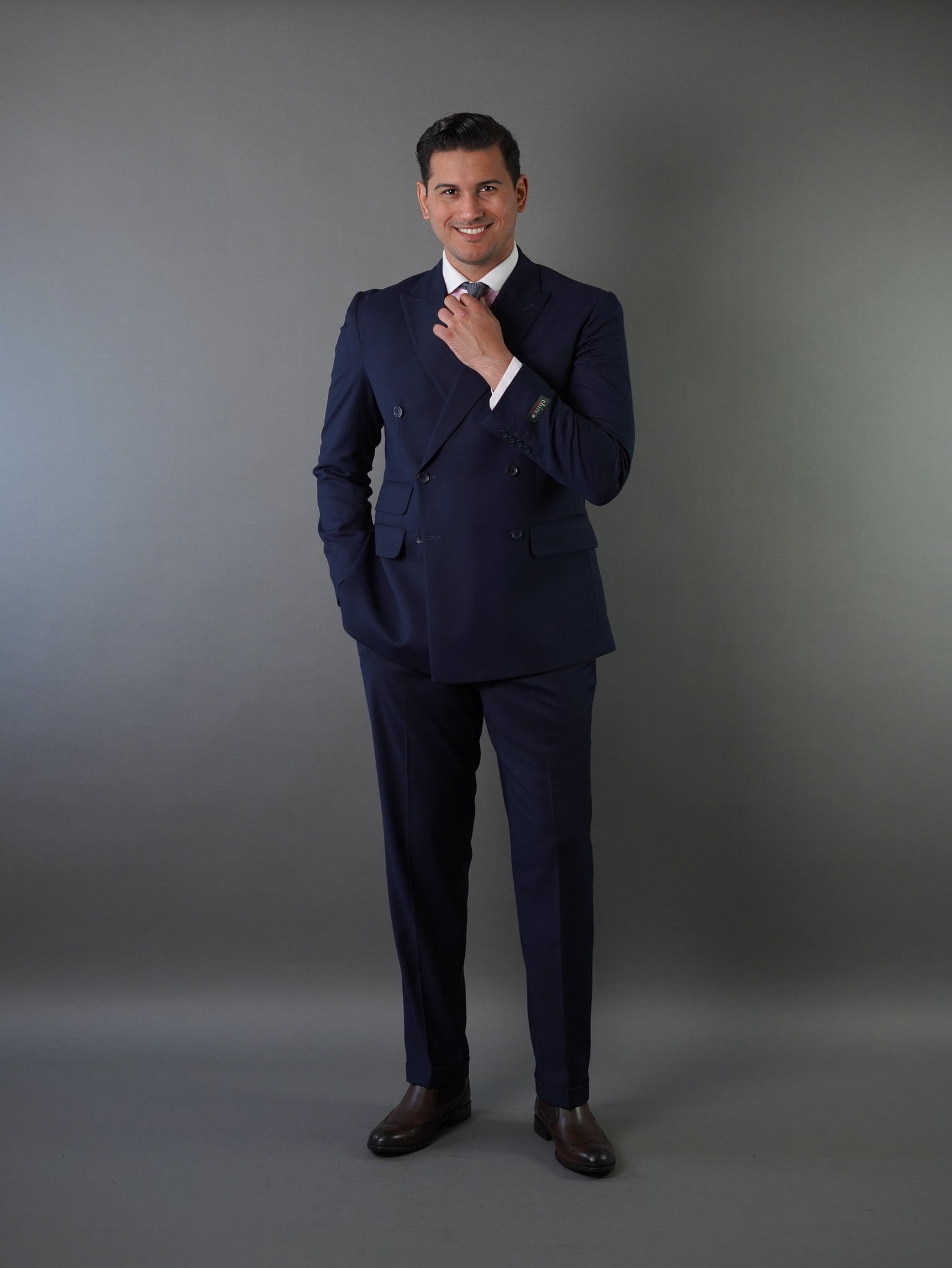 Double breasted suit - navy