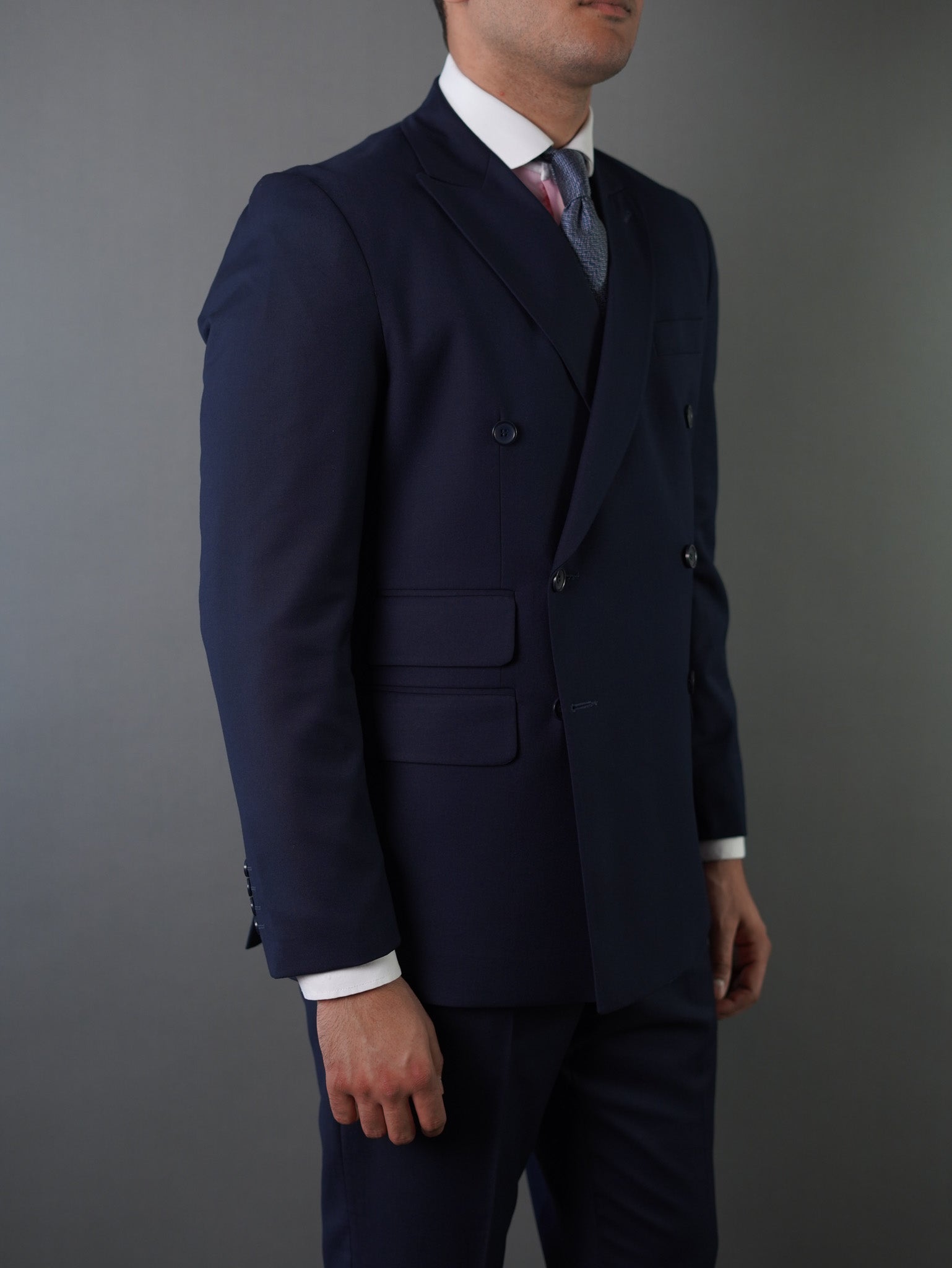 Double breasted suit - navy