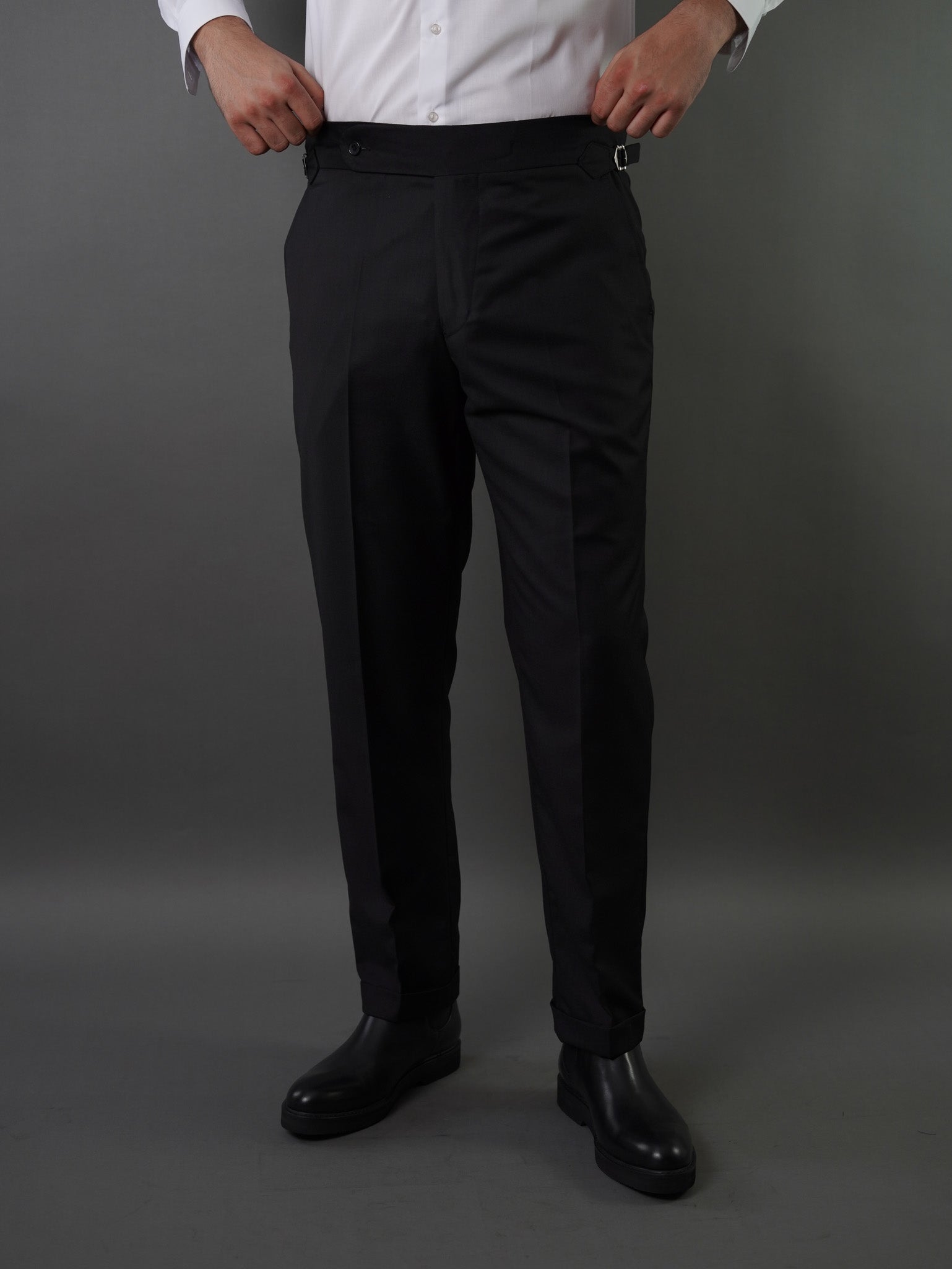 Double breasted suit - black