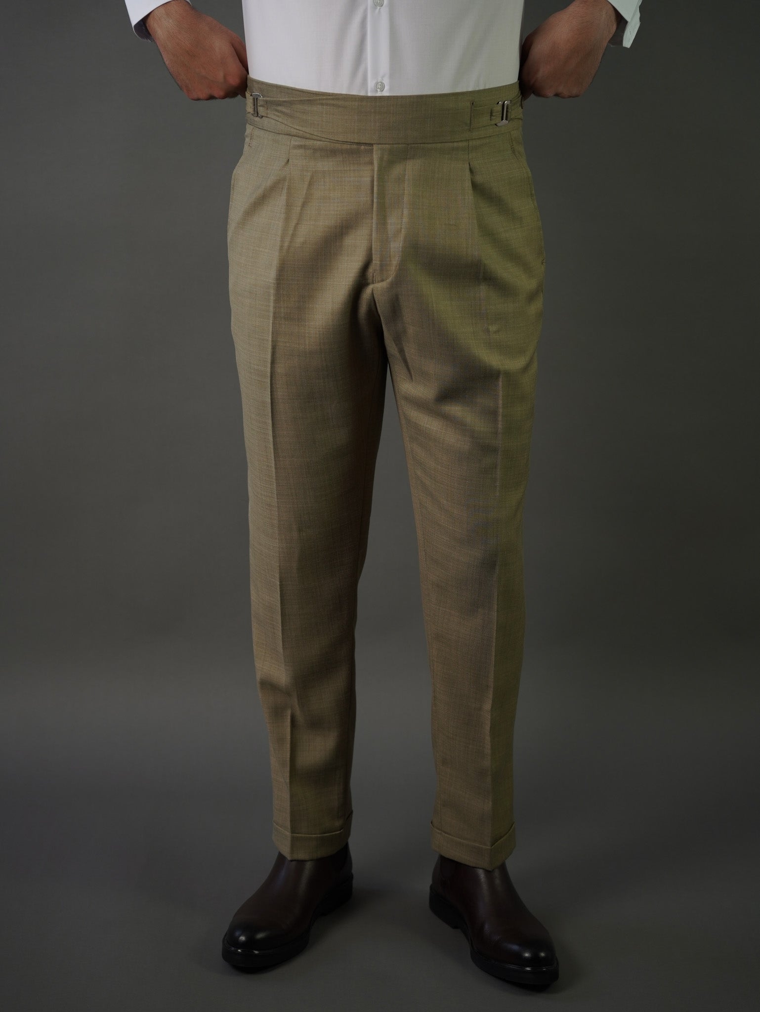 Hook two side Gurkha trousers	- green