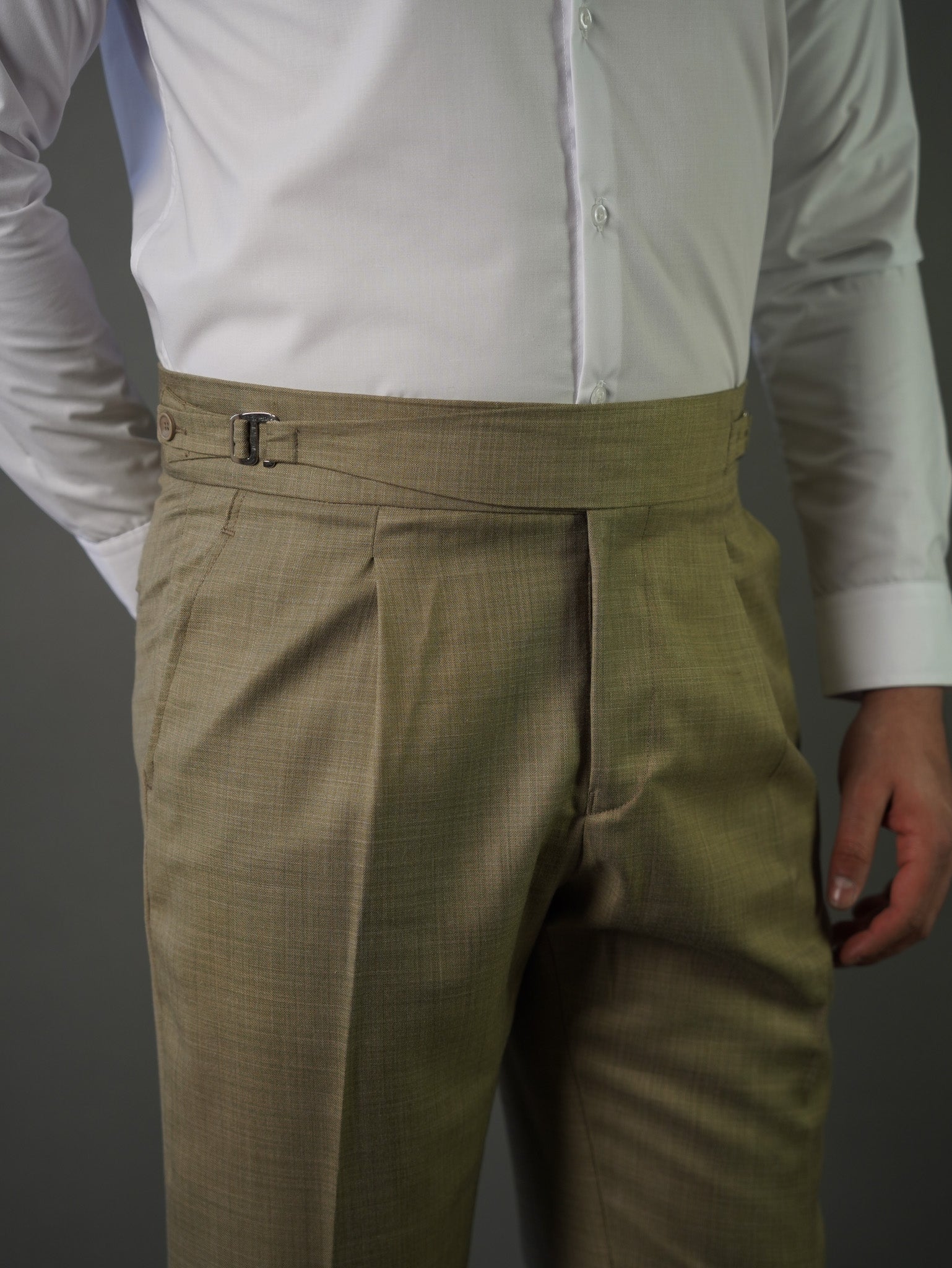 Hook two side Gurkha trousers	- green