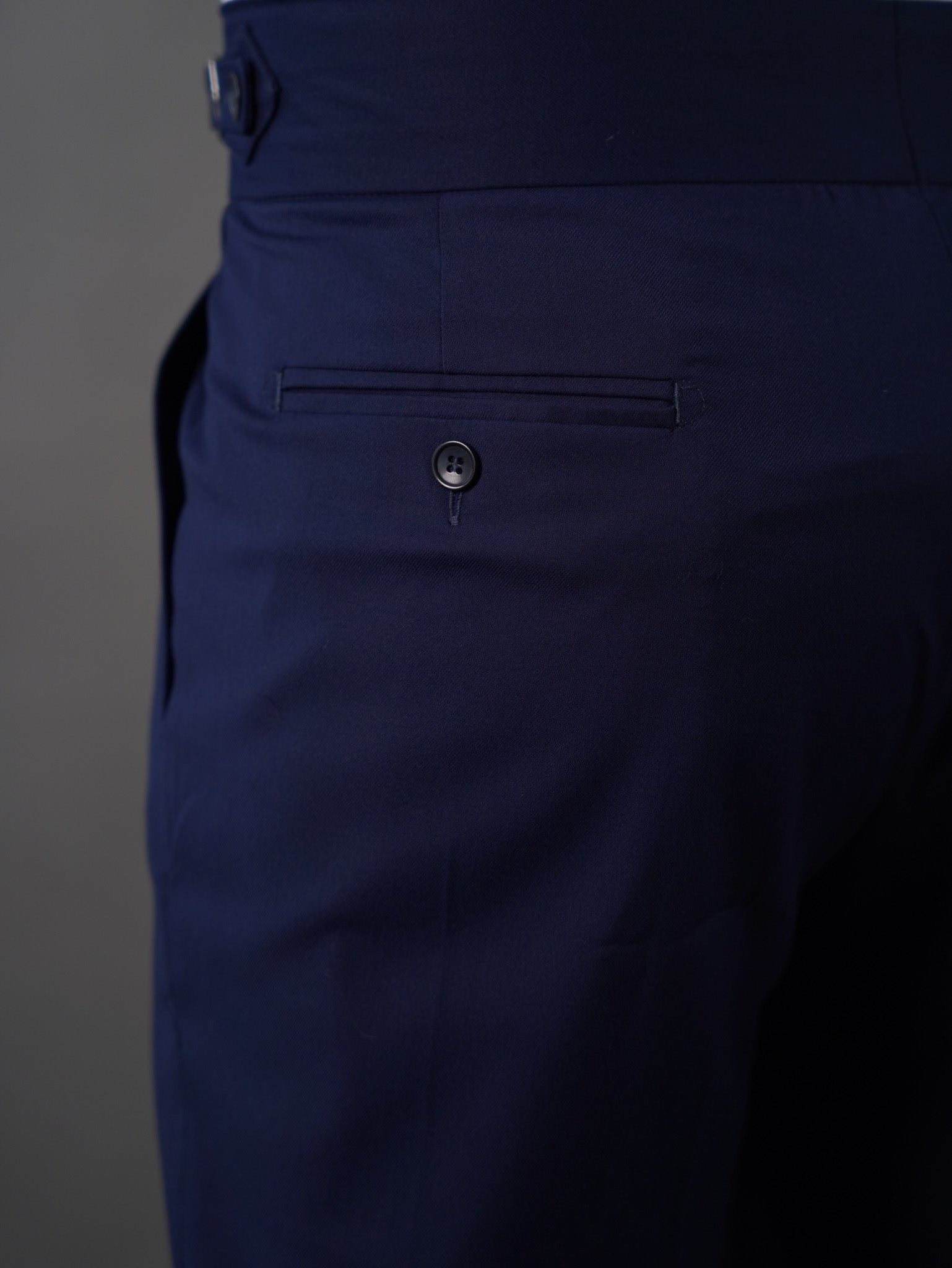 Hook two side Gurkha trousers	- blue