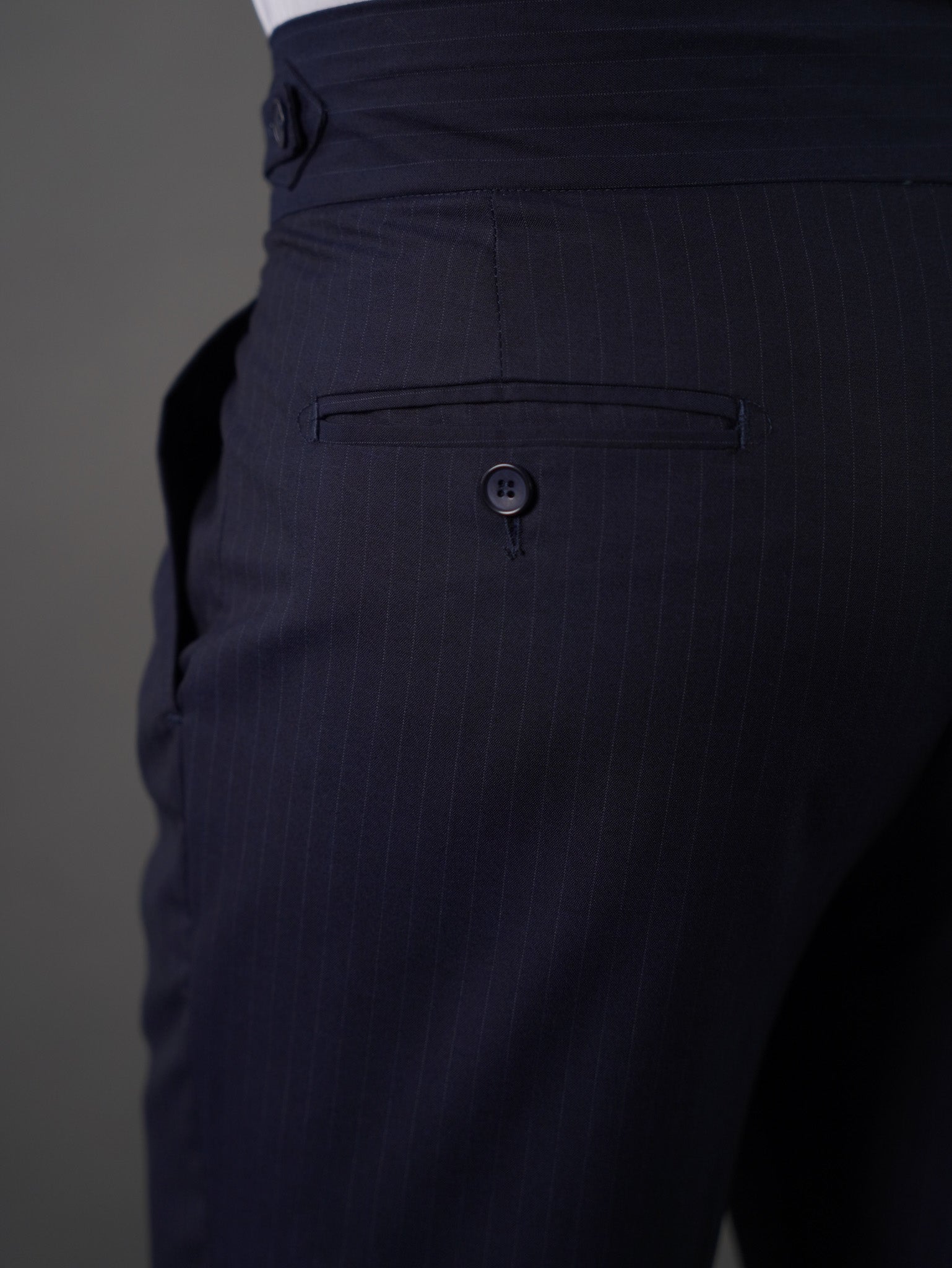 Hook two side Gurkha trousers	-  navy