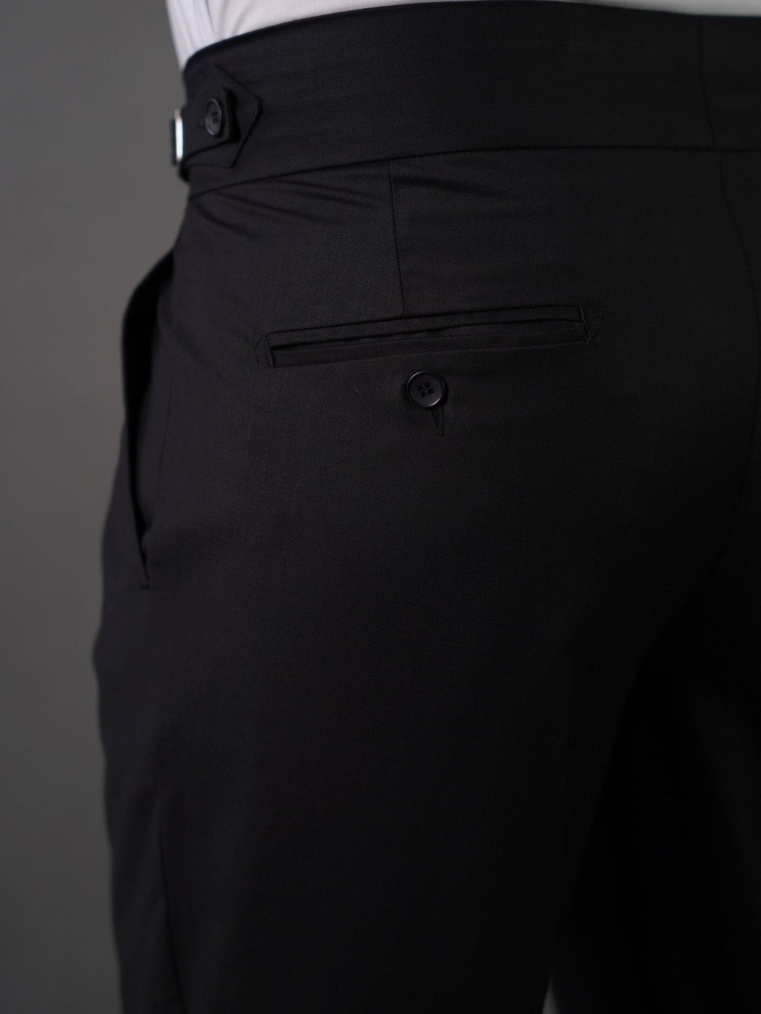 Hook two side Gurkha trousers	- black