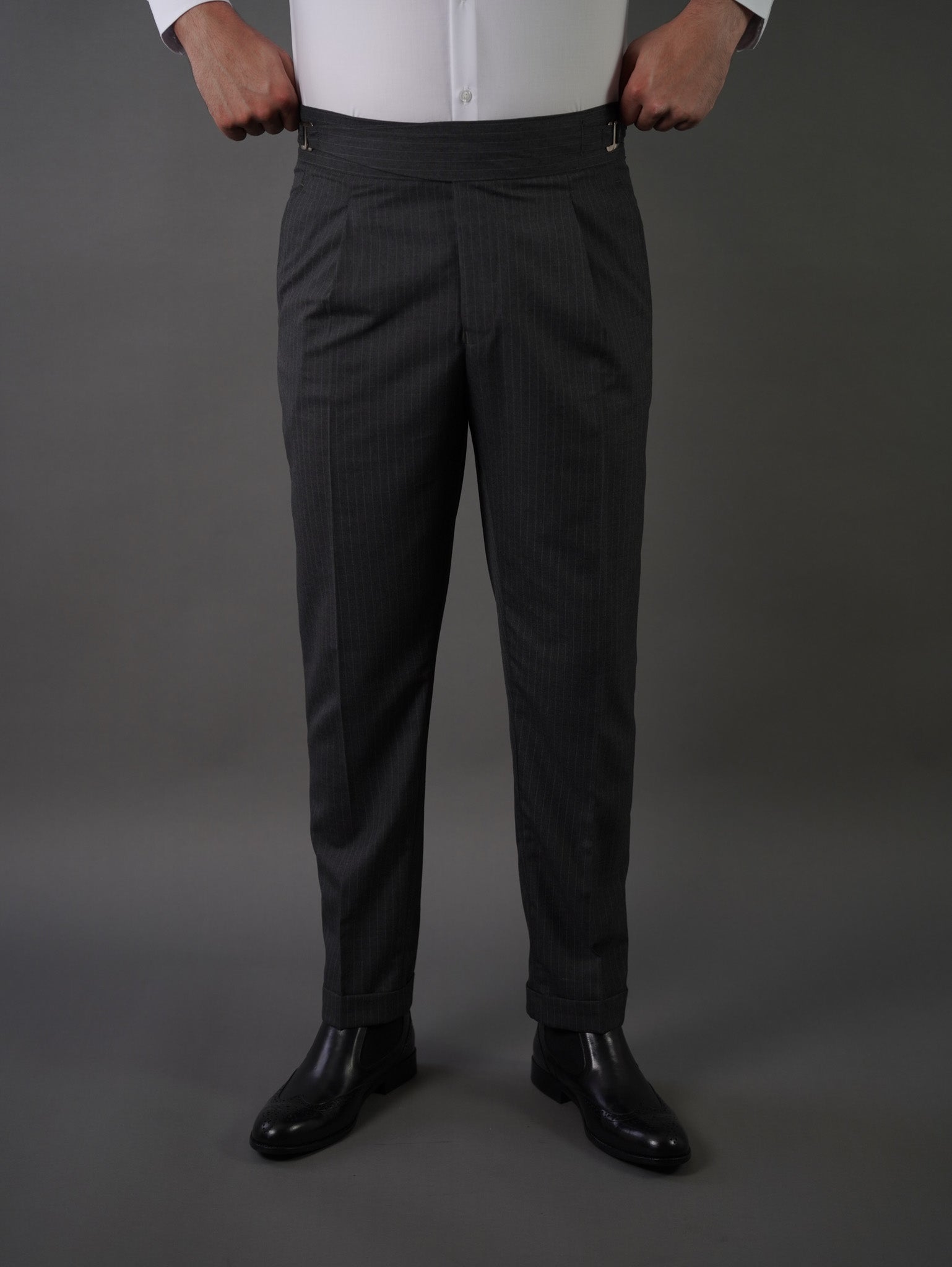 Hook two side Gurkha trousers	-  darkgray s